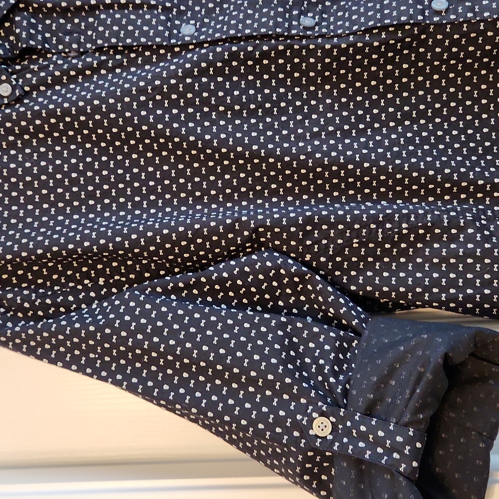 Women's John Varvatos Star USA Skull And Crossbone Button Down Shirt Size L - Picture 4 of 11
